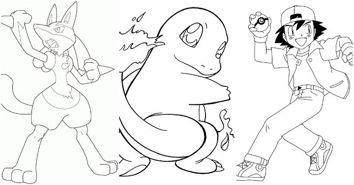 25 Easy and Free Pokemon Coloring Pages for Kids and Adults - Cute Pokemon Coloring Pictures and Sheets Printable