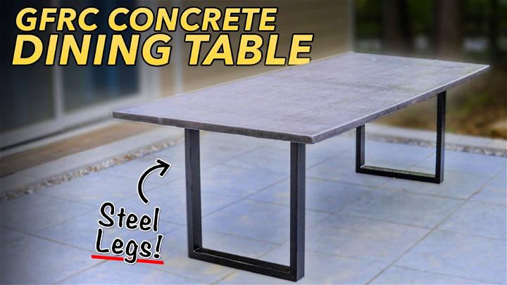 GFRC Concrete Dining Table with Metal