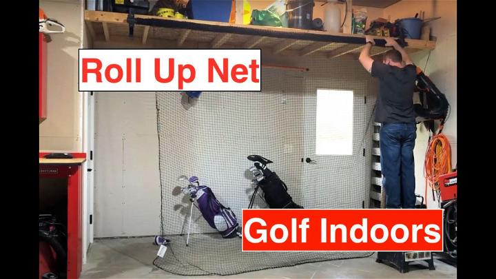 Garage Roll Up Golf Hitting Net