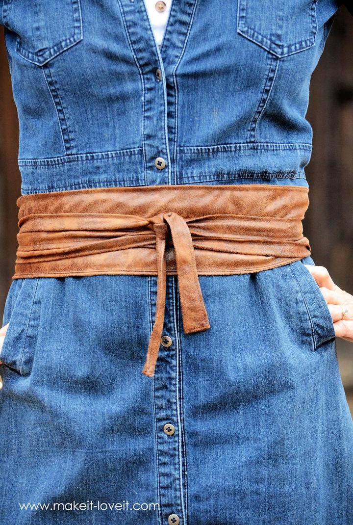 How to Make Reversible Wrap Belt