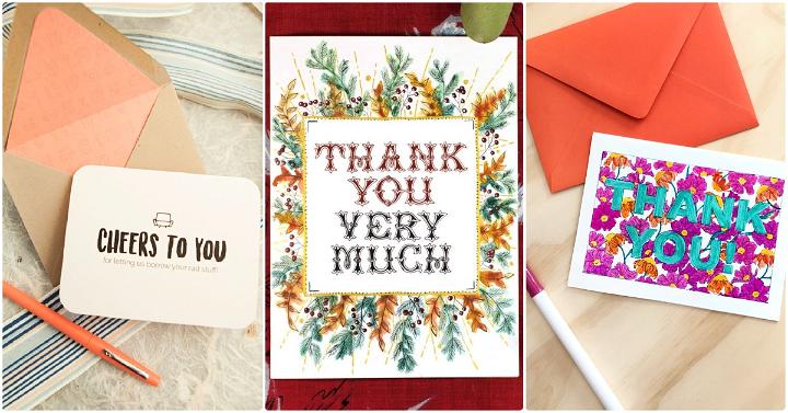 25 DIY Thank You Cards - Homemade Thank You Card Design Ideas