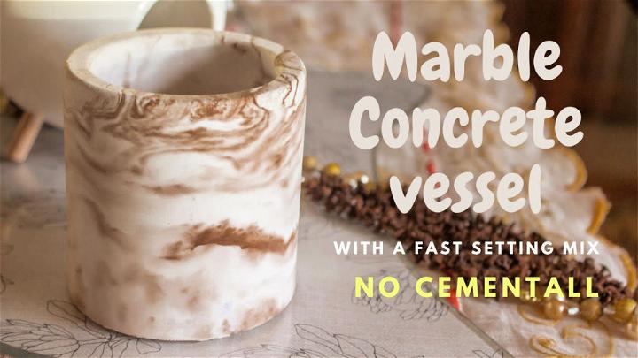 Marble Concrete Candle Vessel