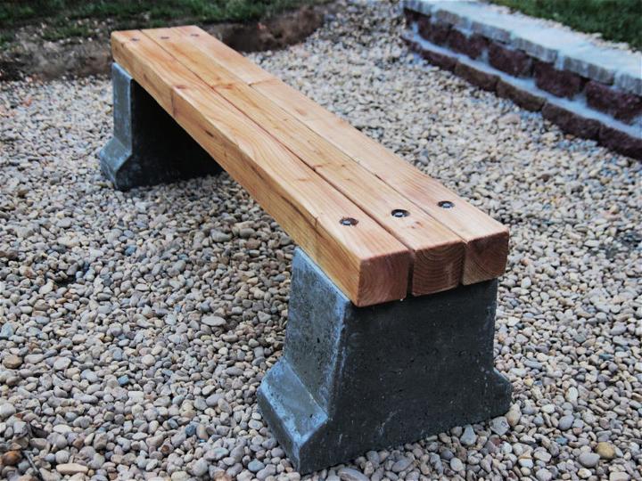 Outdoor Wood and Concrete Bench Mold