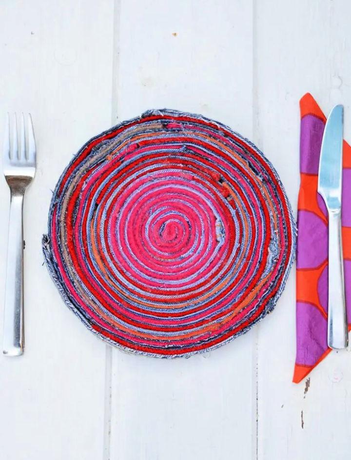 Upcycled Denim Fabric Placemat