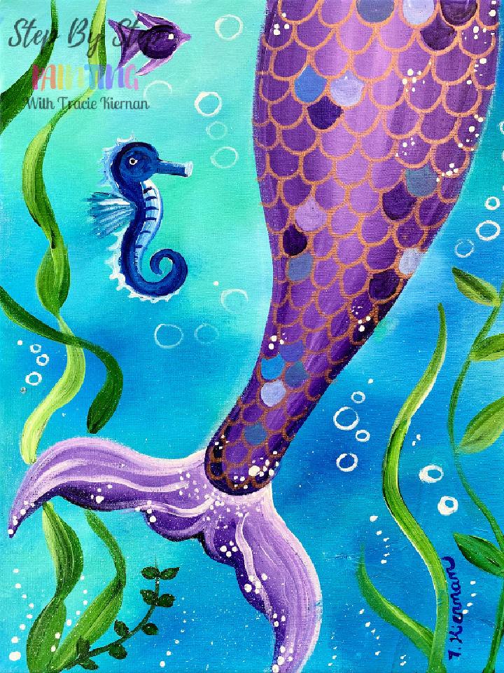 Create a Mermaid Tail Painting