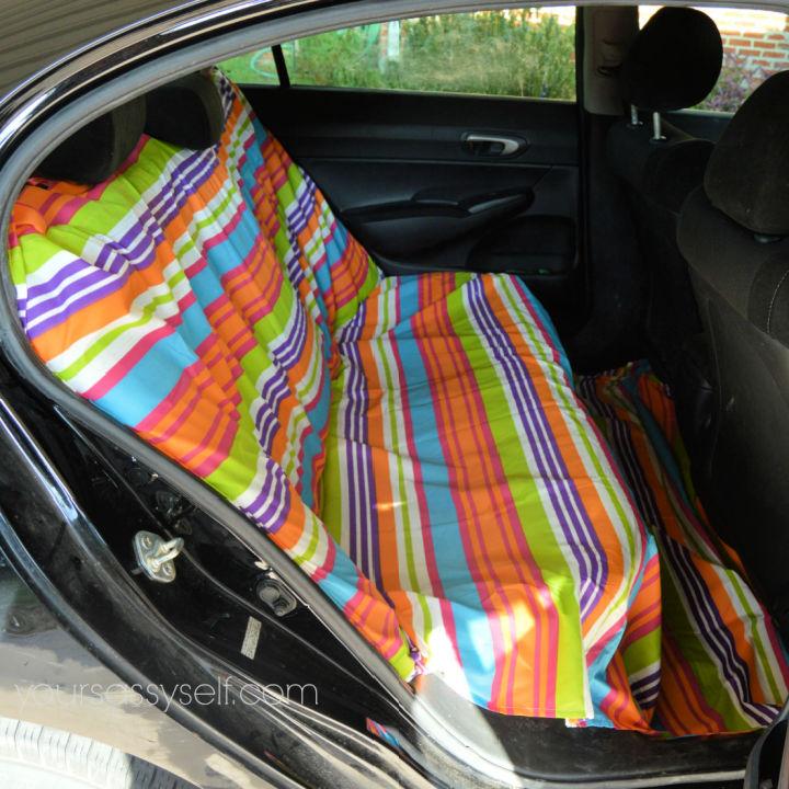 DIY No Sew Backseat Cover
