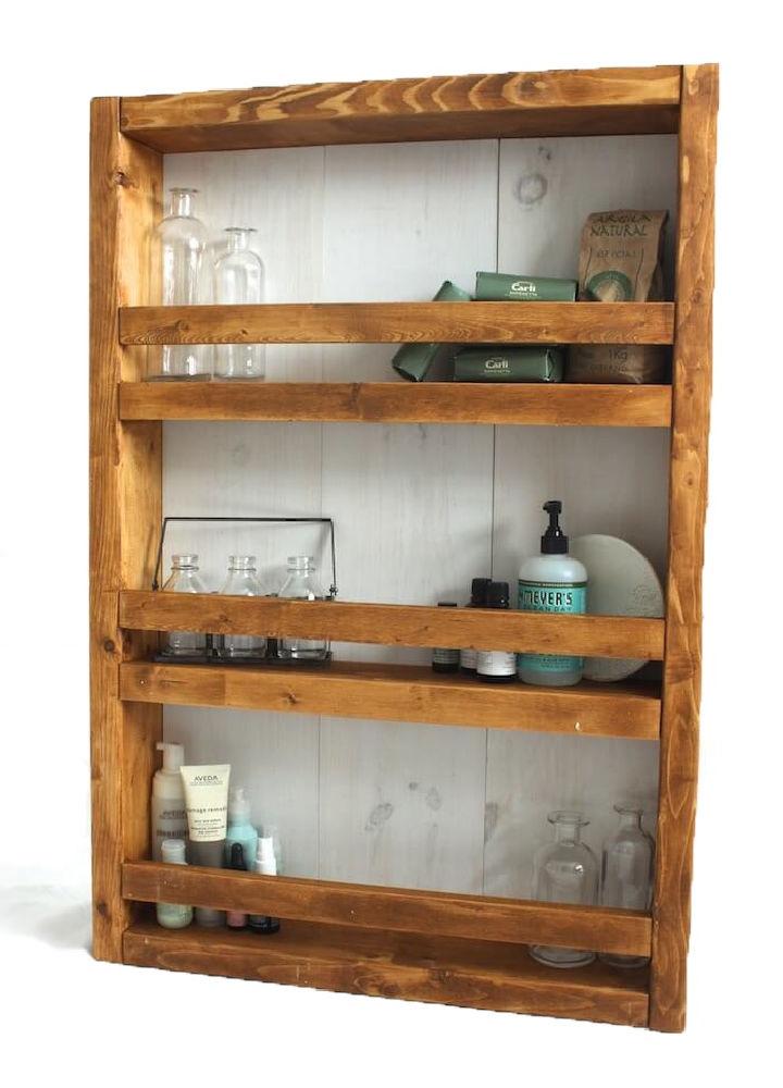 Handmade Apothecary Wall Shelf