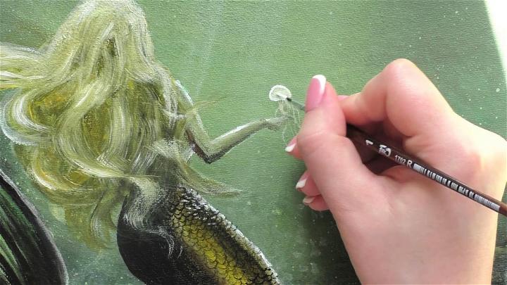 Painting a Mermaid Under Water