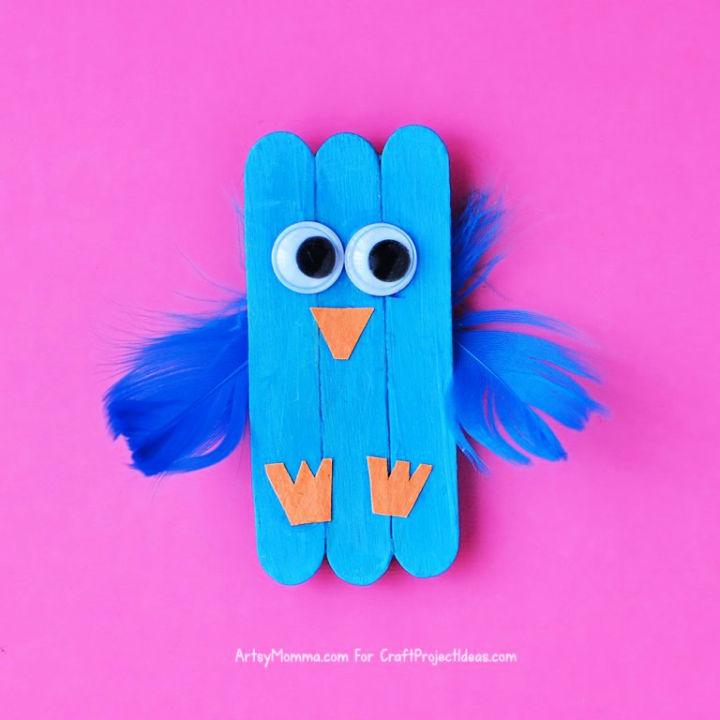 Custom Baby Bluebird Mini Craft Stick Magnets