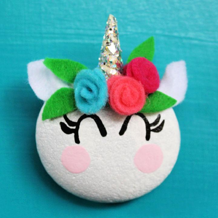 Cute Resin Unicorn Horn Painted Rock Magnet