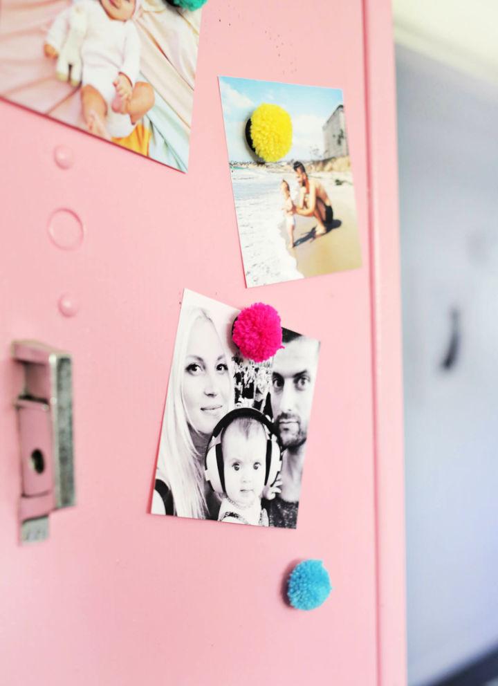 Quick and Easy DIY Pom Poms Magnets