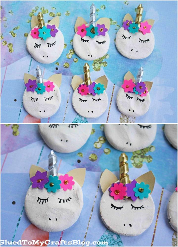 Small Clay Unicorn Magnets Using Birthday Candles