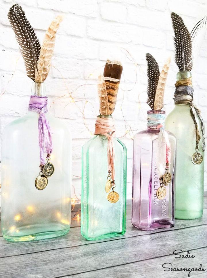 Bottle Charms From Upcycled Metal Buttons
