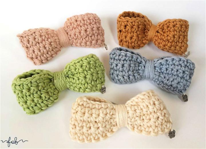 Crochet Brooch  Bows Pattern for Beginners