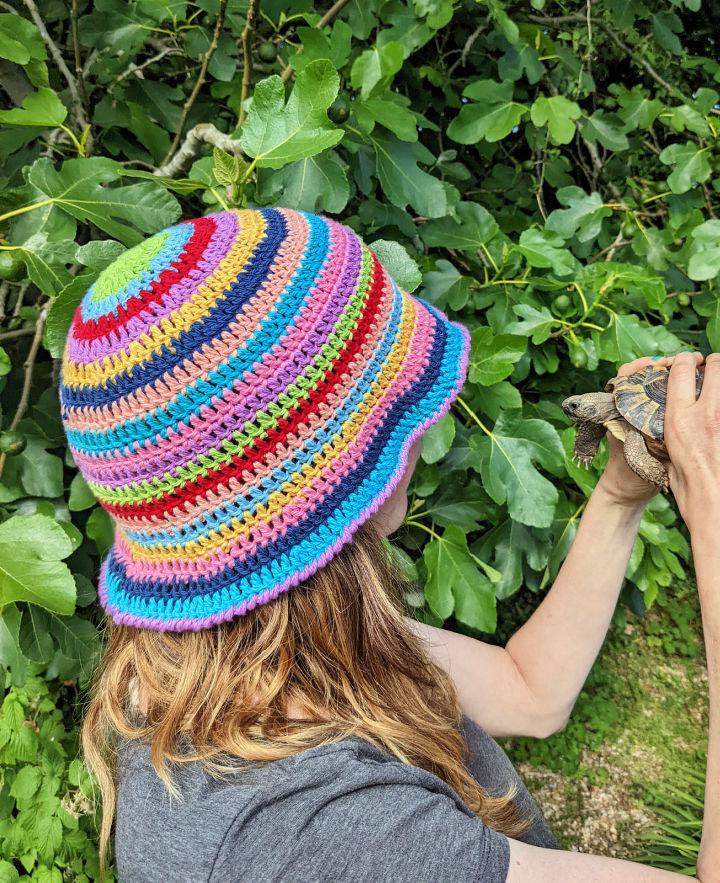 Cotton Crochet Bucket Hat - Free Pattern