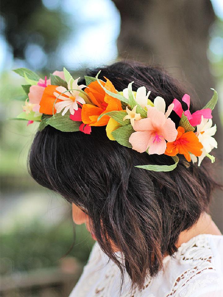 Creative Paper Flower Crown for Wedding