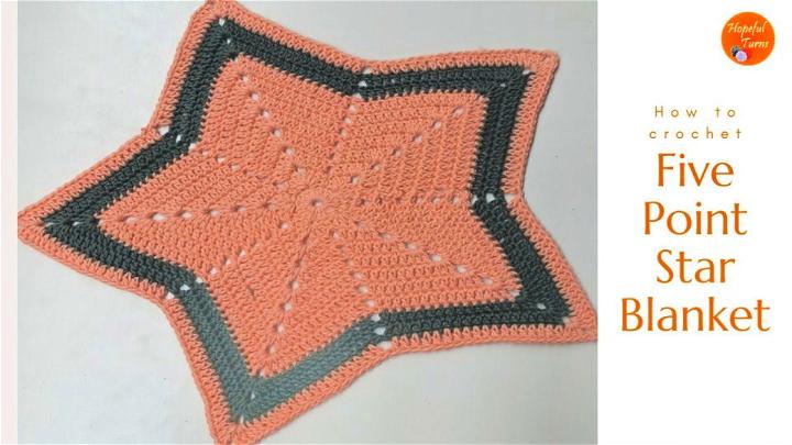 Crochet 5 Point Star Baby Security Blanket Pattern