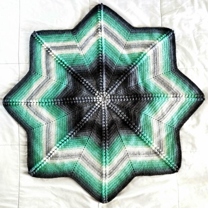 Crochet Point Star Blanket Pattern