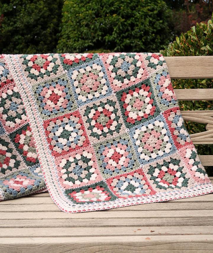 Crochet Adelie Granny Square Blanket Pattern