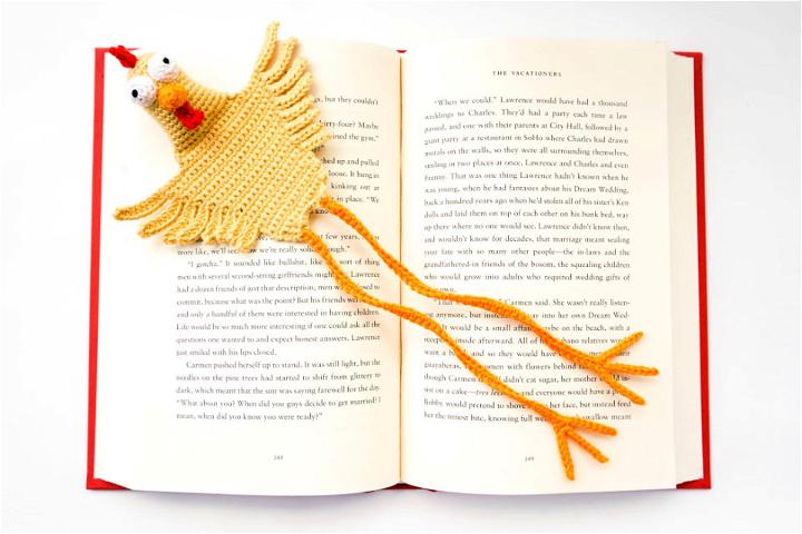 Crochet Chicken Amigurumi Bookmark Pattern