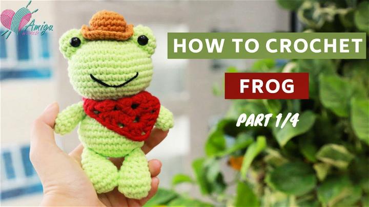 Crochet Amigurumi Frog With Hat and Scarf