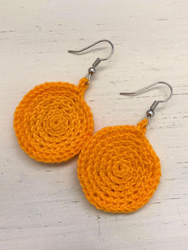 Crochet Archimedes Spiral Earrings Design - Free Pattern