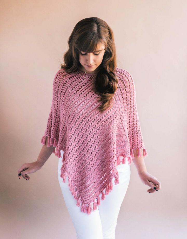 Unique Free Crochet Ava Fringed Poncho Pattern