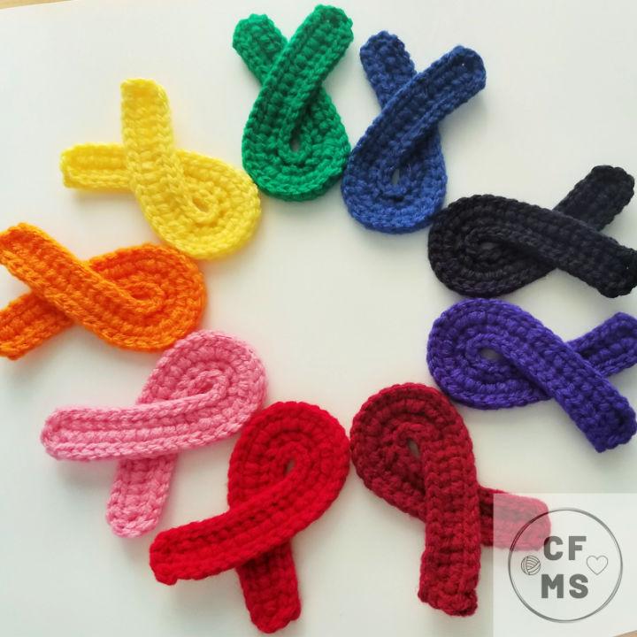 Crochet Awareness Ribbon Bows