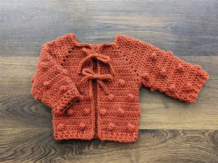 Crochet Baby Bubble Tea Sweater – Free Pattern
