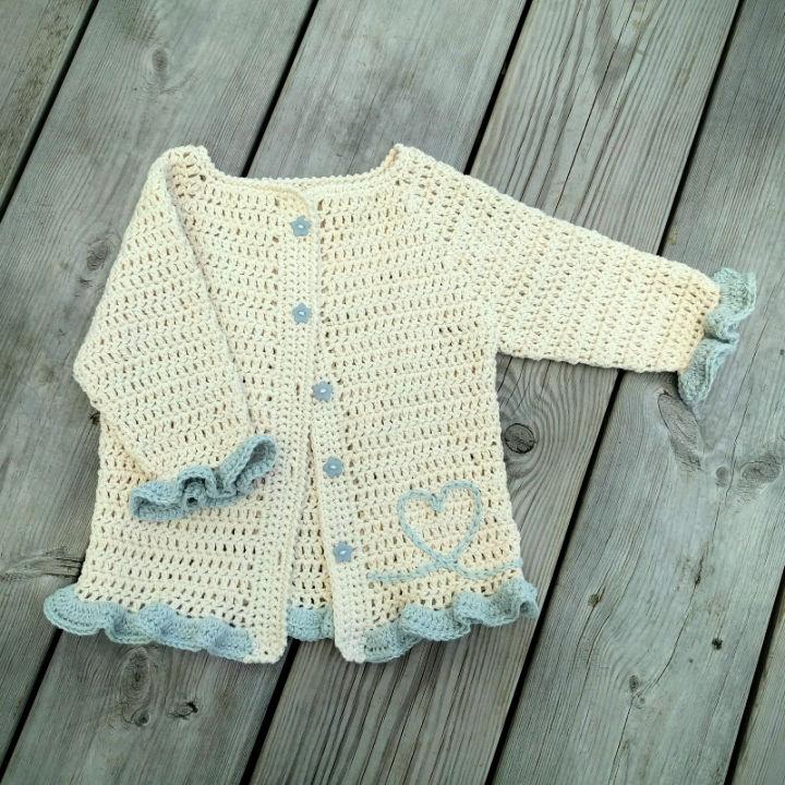 Crochet Blank Canvas Cardi Baby Sweater Pattern