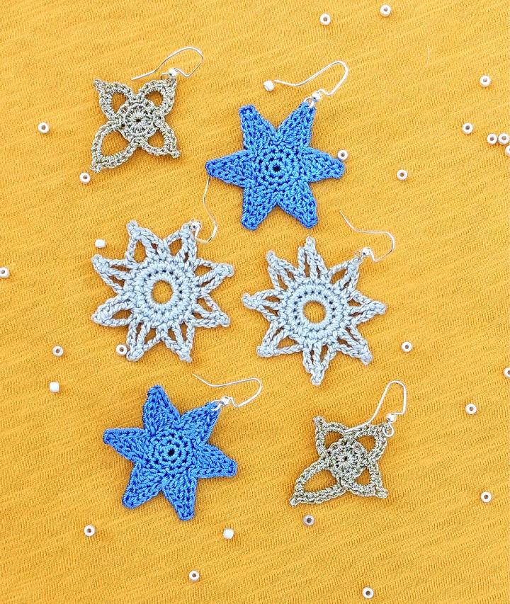 Cool Crochet Bliss This Star Earrings Pattern