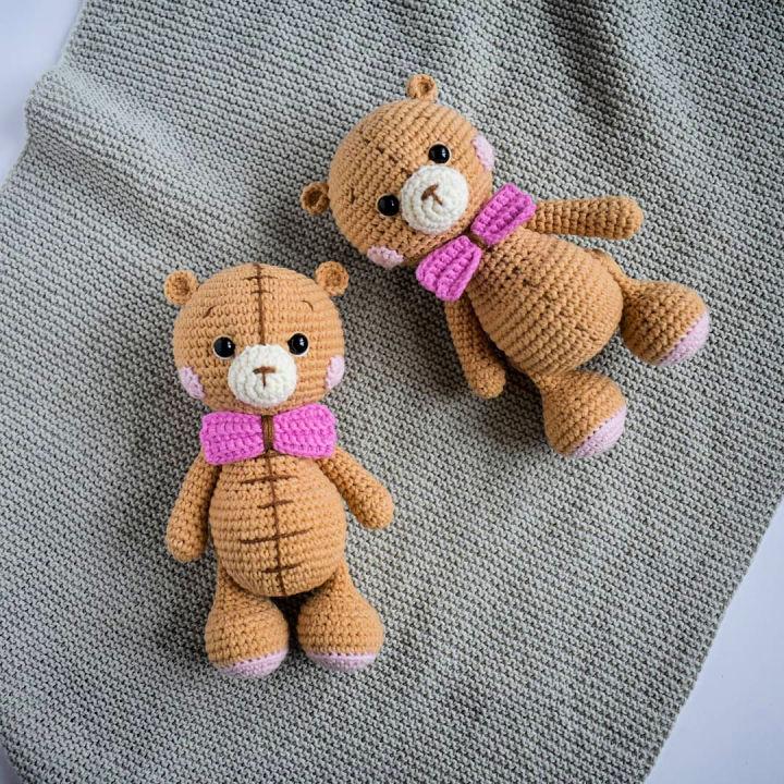 Crochet Teddy Bear Bow Tie Pattern