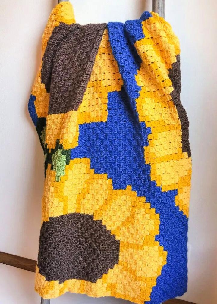 Crochet C C Sunflower Blanket Pattern