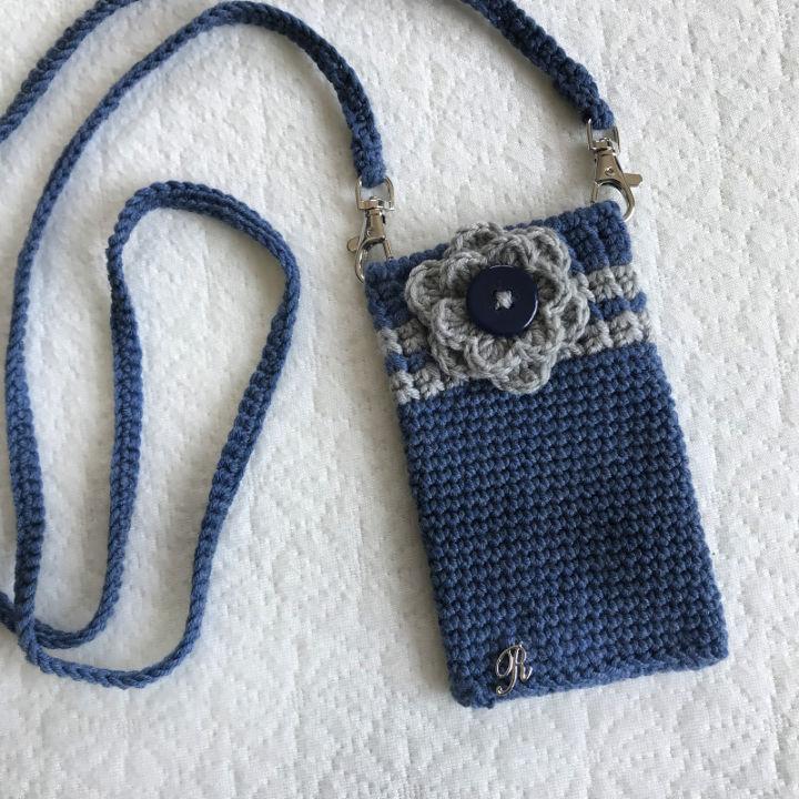 Crochet Cell Phone Cover With Detachable Strap