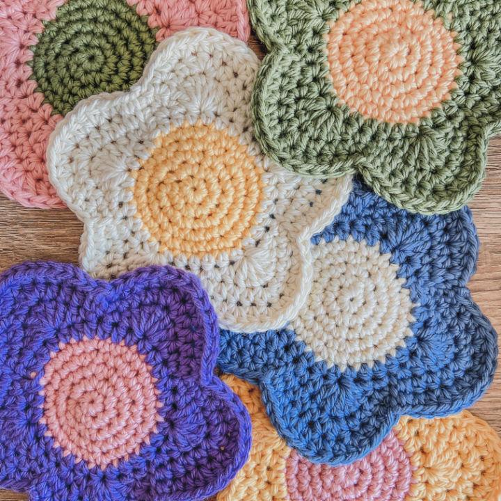 Crochet Daisy Flower Coaster - Free Pattern