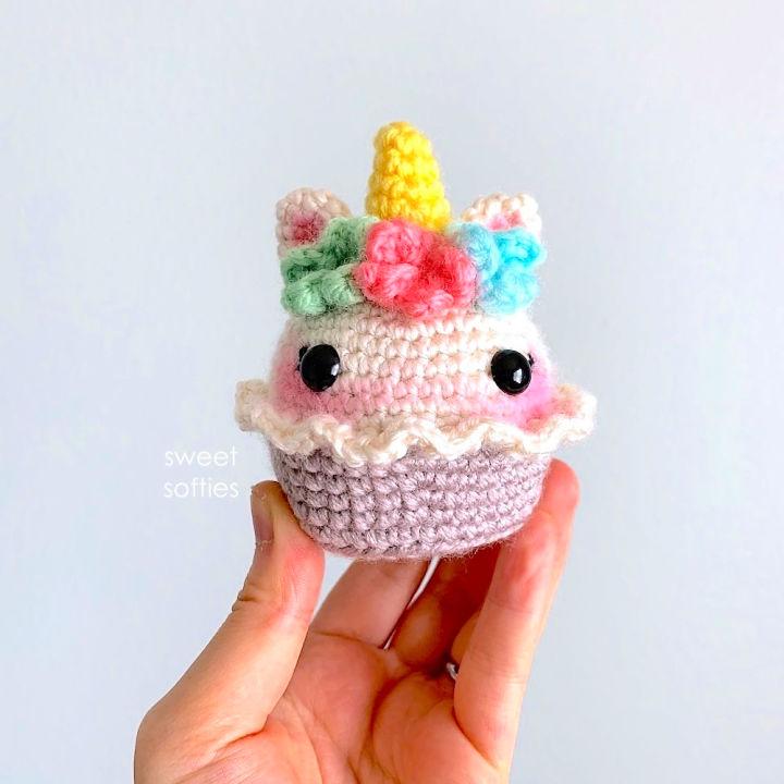 Cute Crochet Floral Cupcake Unicorn Pattern