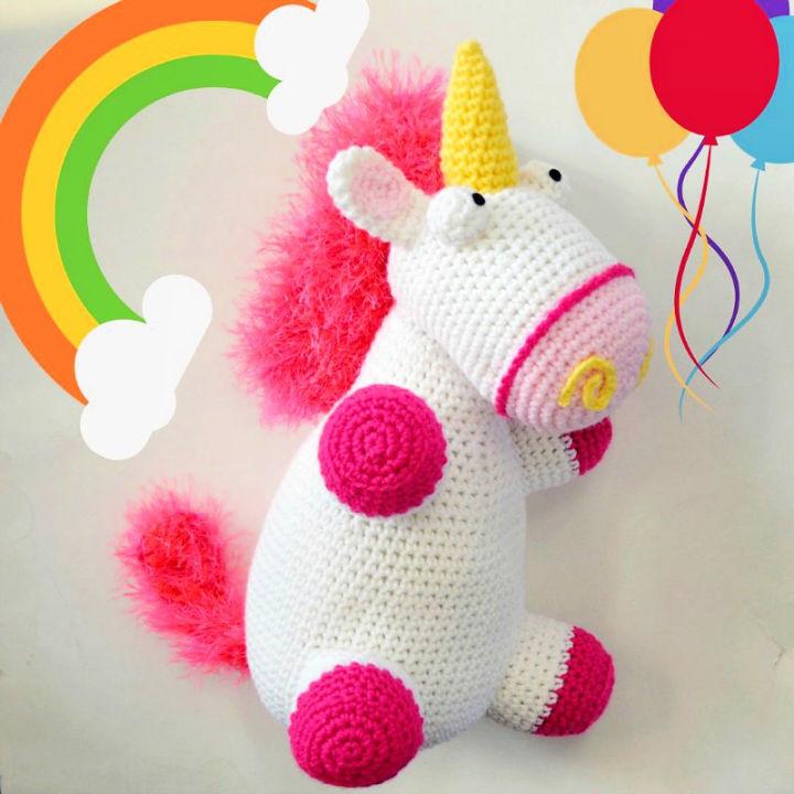 Crochet Fluffy Unicorn Amigurumi Pattern