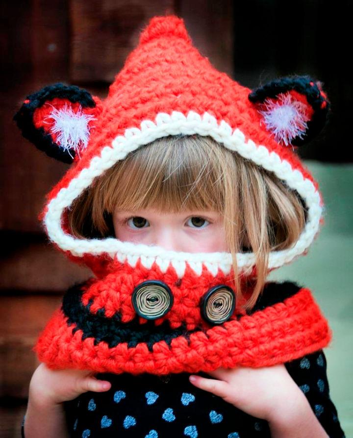 Gorgeous Crochet Foxy Hooded Cowl Pattern