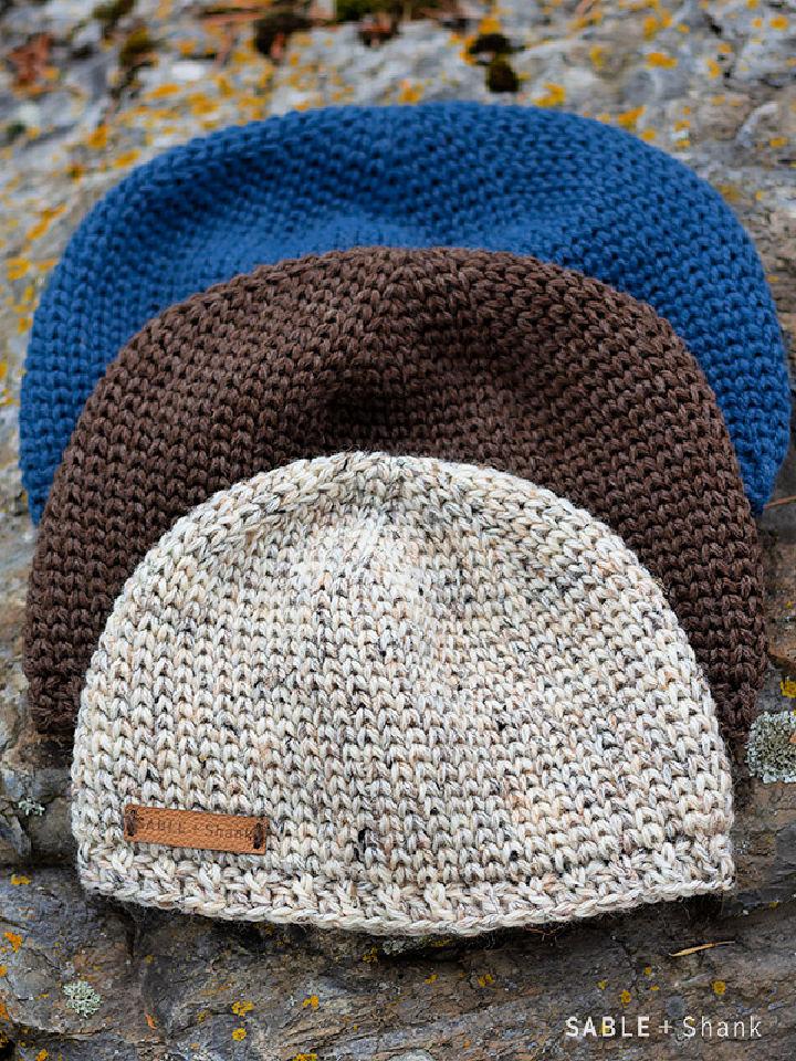 Crocheting a Knit Look Men Hat - Free Pattern