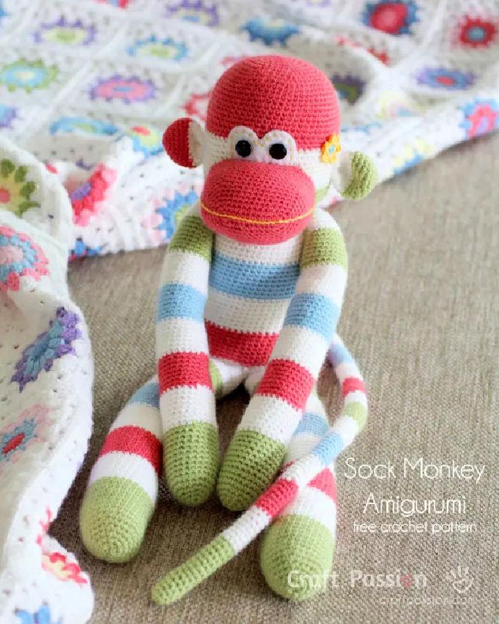 Adorable Crochet Large Sock Monkey Pattern