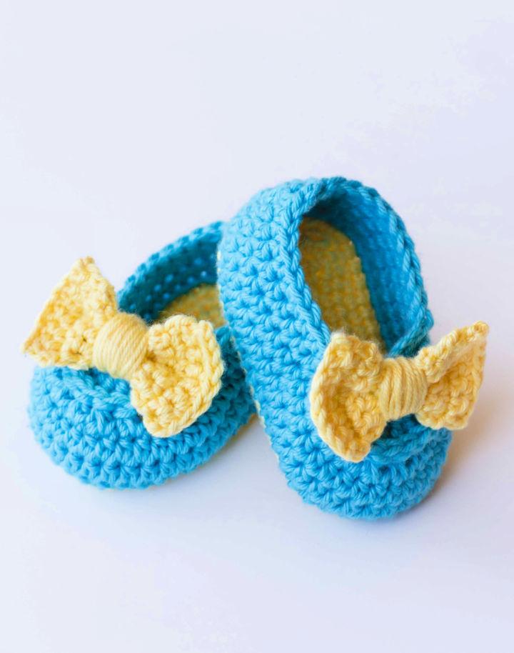 Pretty Crochet Lemon Drop Baby Booties Pattern