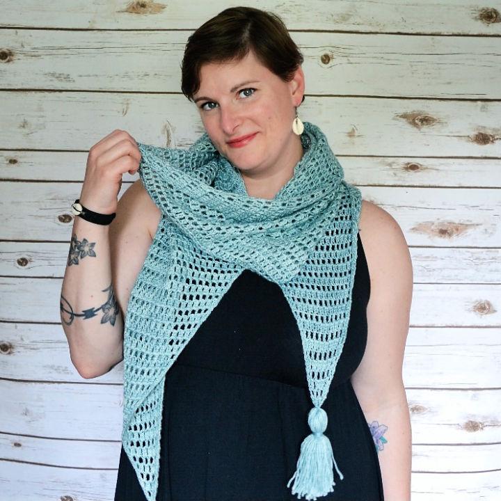 Crochet Lichen Lace Wrap Pattern