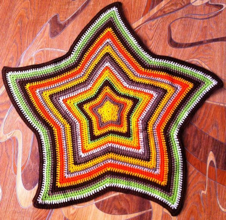 Crochet Light Star Shaped Blanket Pattern