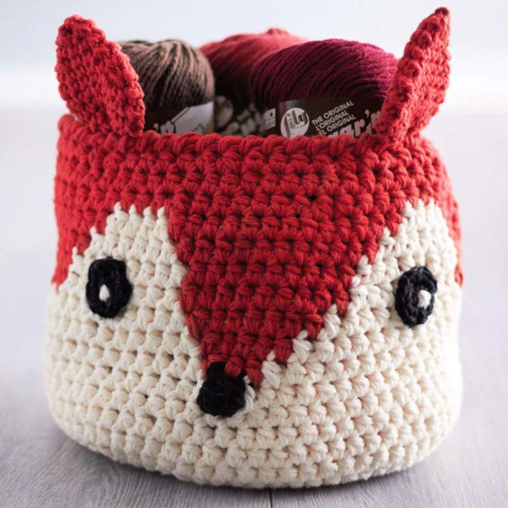 Crochet Foxy Stash Basket - Free Pattern