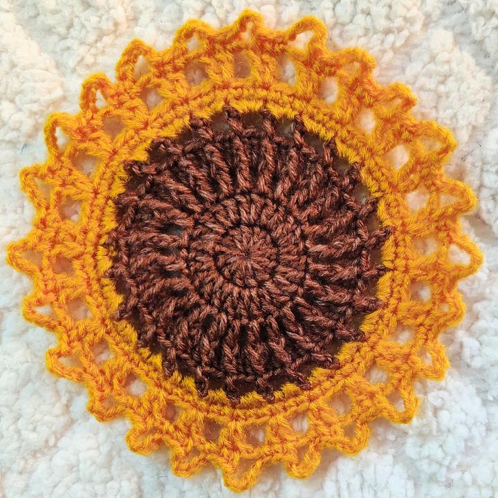 Crochet Mini Doily Sunflower Pattern