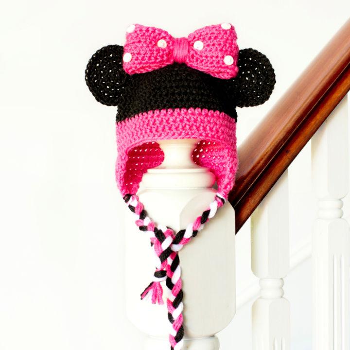 Crochet Minnie Mouse Inspired Baby Hat Pattern