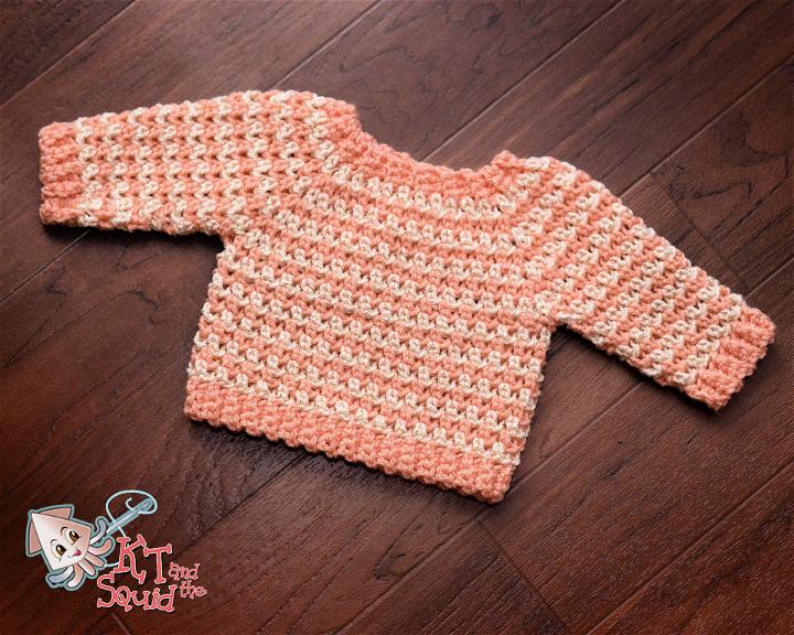 Crochet Newborn Cheer Sweater Pattern