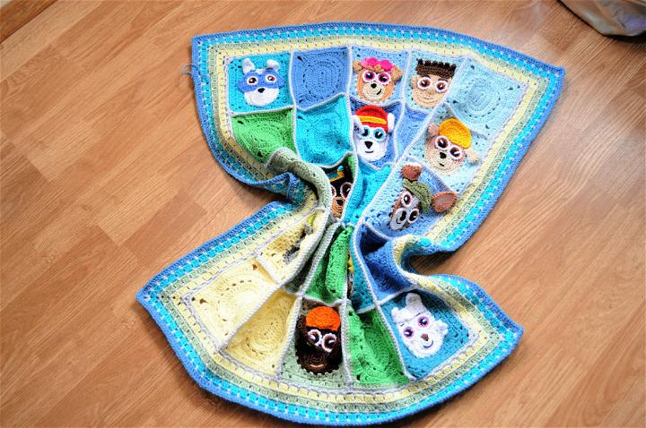 Crochet Paw Patrol Puppy Blanket Pattern