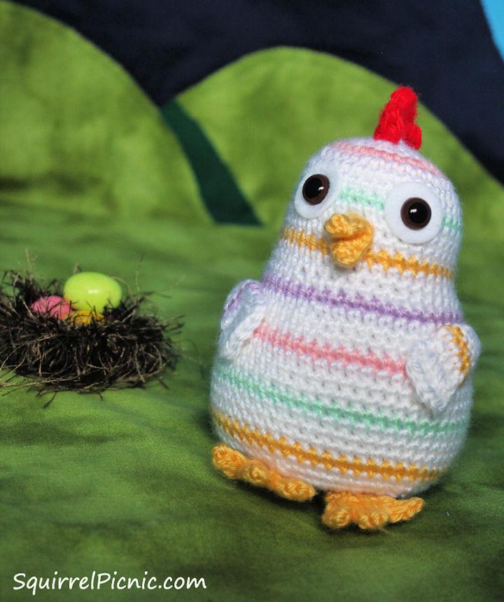 Simple Crochet Rainbow Chicken Pattern