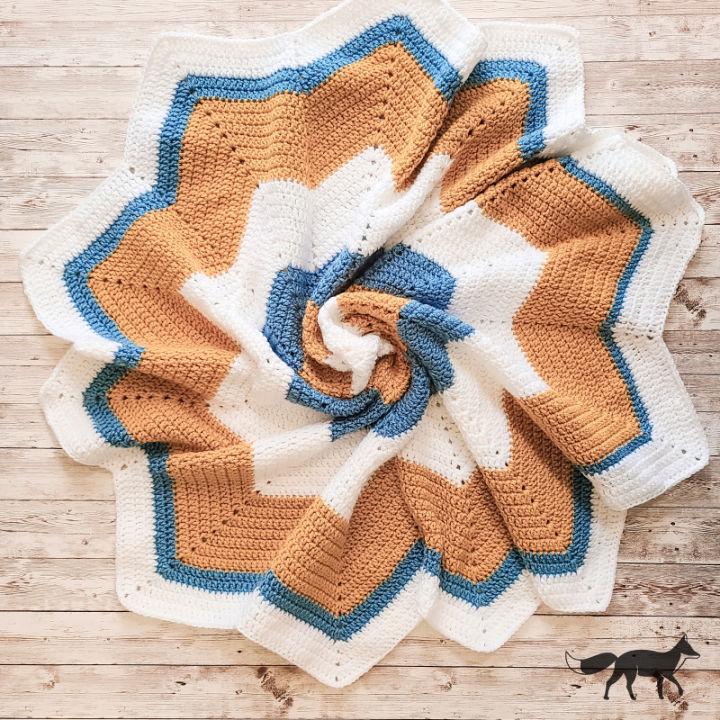 Free Crochet Rising Star Baby Blanket Pattern